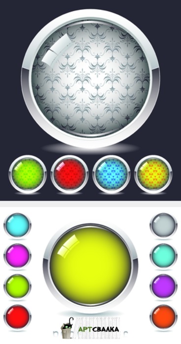 Круглые стеклянные кнопки | Round glass button